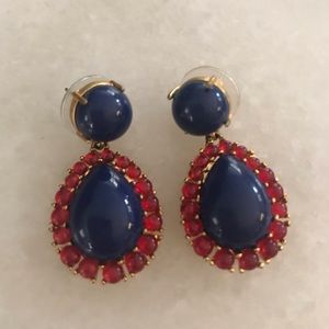 Jcrew Blue and Red Earrings